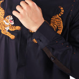 Royal Tiger Embroidered Shirt