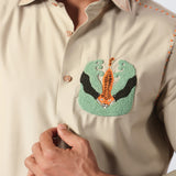 Tiger Bullion Knot Shirt
