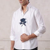 White Rose Embroidered Shirt