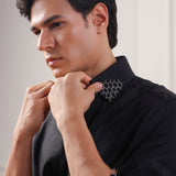 Noir Hive Embroidered Shirt