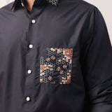 Noir Hive Embroidered Shirt