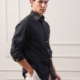 Noir Hive Embroidered Shirt