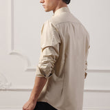 Sandstone Mandarin Collar Shirt