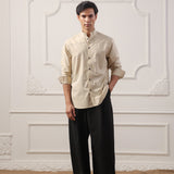 Sandstone Mandarin Collar Shirt