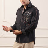Regal Horse Embroidered Shirt