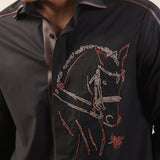 Regal Horse Embroidered Shirt