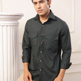 Midnight Utility Patch Pocket Shirt