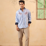 Twin Tiger Sky Blue Shirt
