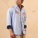 Twin Tiger Sky Blue Shirt