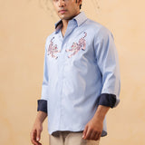 Twin Tiger Sky Blue Shirt
