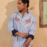 Twin Tiger Sky Blue Shirt