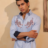 Twin Tiger Sky Blue Shirt