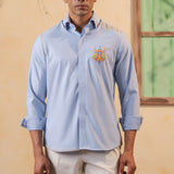 Azure Beetle Embroidered Shirt
