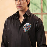 Skull Noir Embellished Shirt