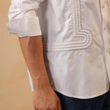 Pastel Circuit Embroidered Shirt