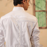 Pastel Circuit Embroidered Shirt