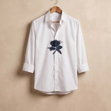 White Rose Embroidered Shirt
