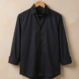 Black Obsidian Cutdana Work Shirt