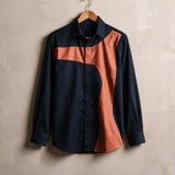 Tan orange trench shirt