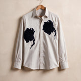 Floral Luxe Applique Work Giza Cotton Shirt