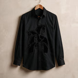 Equestrian Embers ‚ Shirt with Velvet Horse Patch