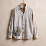 Flower bloom hand painted shirt