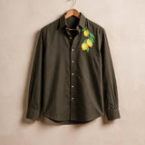 Lemon hand painted linen shirt