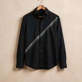 Diagonal Cut Dana Black Shirt