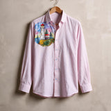 Clock tower hand painted shirt