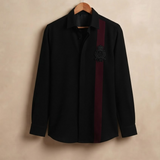 Royal Elegance - Japanese Mess Fabric Shirt with Handmade Motif