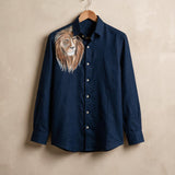 Lion face hand painted shirt