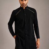 Zenith Japanese Fabric with Leather Detailing Kurta