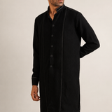 NoirEdge,Japanese Fabric with Leather Detailing Kurta