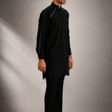 Zenith Japanese Fabric with Leather Detailing Kurta